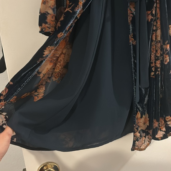 Beautiful Velvet Burn-out wrap dress - Picture 8 of 8